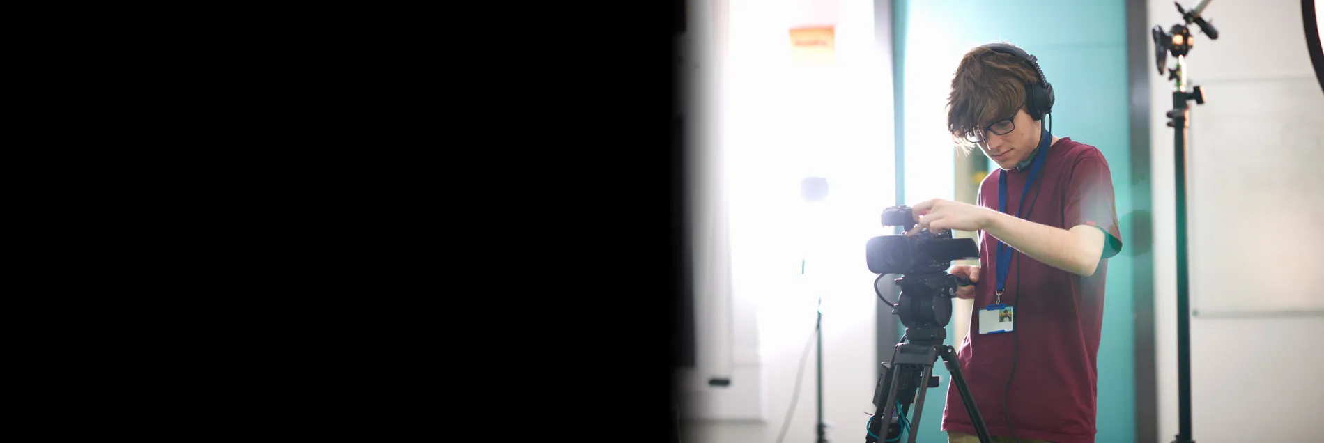 Film Program Audition - Student recording with a camera