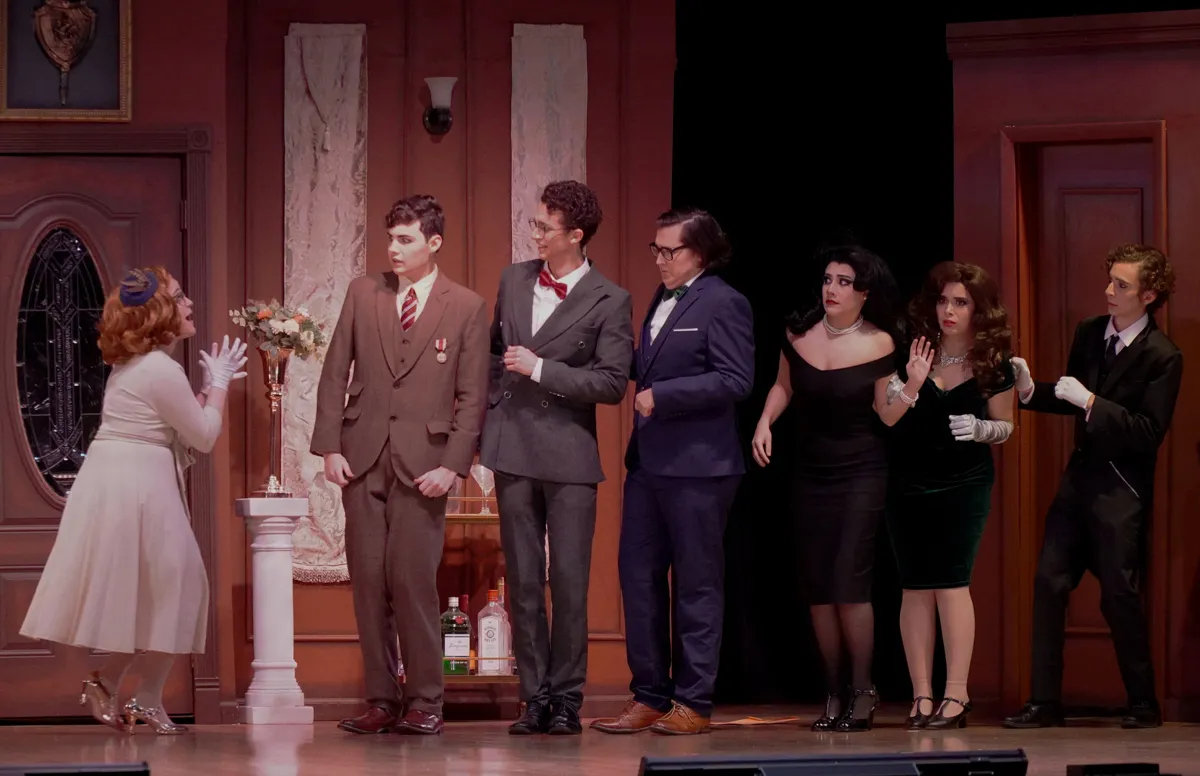 Students dressed up for their theatre show
